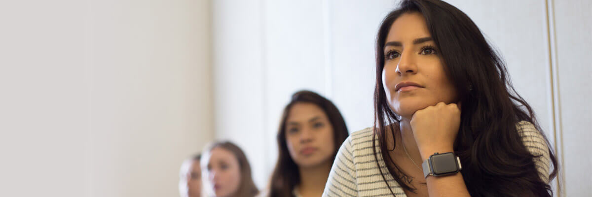 Female student in classroom
