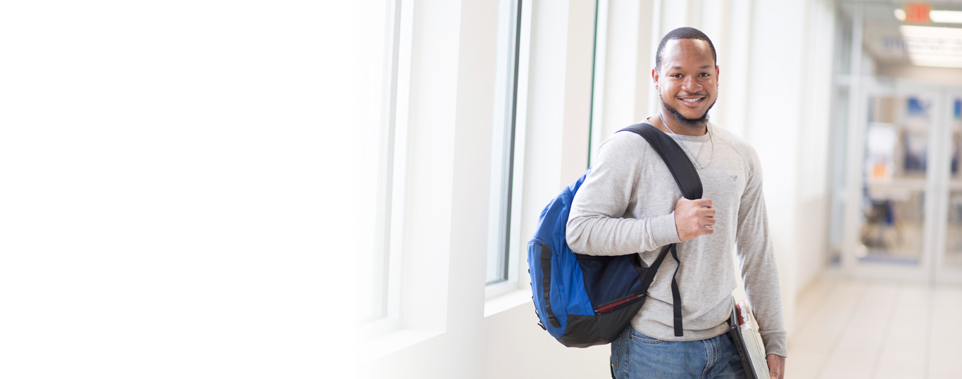Photo of Berkeley College student in Paramus campus.