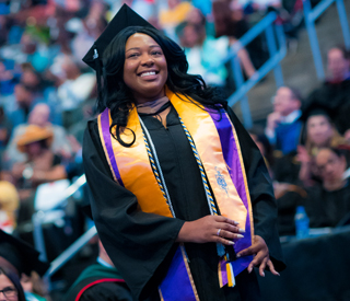 Image for mobile devices: Berkeley College Graduate at Commencement
