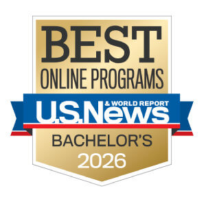 U.S. News and World Report logo for Best Online Bachelor's Program
