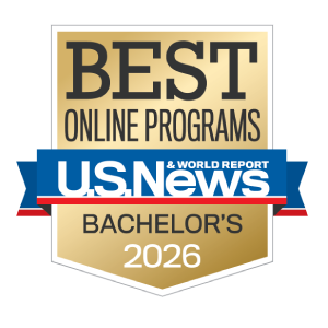 U.S. News and World Report logo for Best Online Bachelor's Program