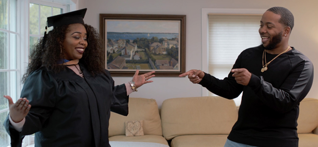 Brother and Sister during commercial