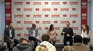 Panel discussion with five speakers at the iHeart Music Lounge