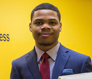 Male student in the Center for Academic Success mobile image