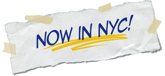 Text graphic stating Now in NYC