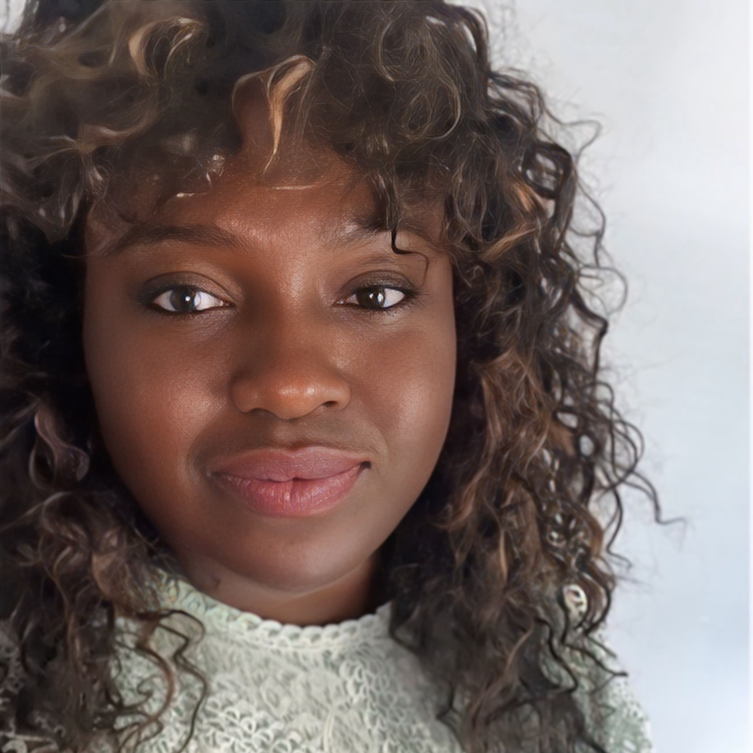 Berkeley Graduate honoree Wanetta Vita wears a white top