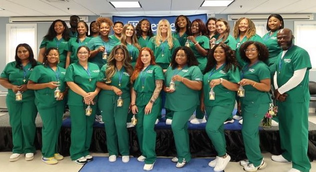 Nurse Pinning Ceremony 2024 with Diane Recinos, President